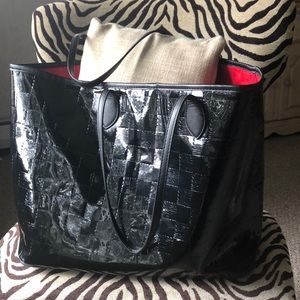 Steve Madden Black Work Tote Large Vinyl